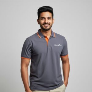 Gray Classic Contrast Collar