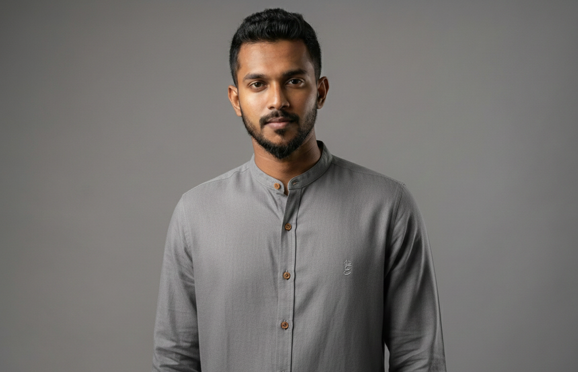 Linen Chinese Collar Shirt