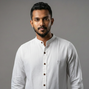 Linen Chinese Collar Shirt