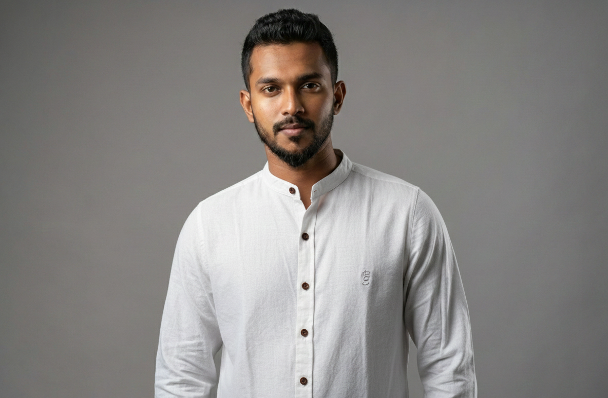 Linen Chinese Collar Shirt