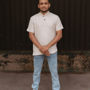 Chinese collar T Shirt (Brown)