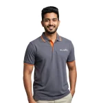 Gray Classic Contrast Collar Shirt