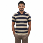Blue & Brown Striped T-Shirt